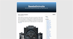 Desktop Screenshot of baseballminutia.com