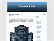 Tablet Screenshot of baseballminutia.com